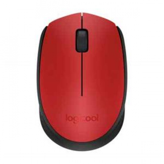 Logitech myš Wireless Mouse M171, optická, 2 tlačítka, červená, 1000dpi