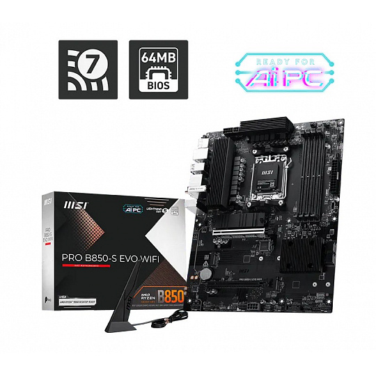 MSI PRO B850-S EVO WIFI/AM5/ATX MSI PRO B850-S EVO WIFI/AM5/ATX