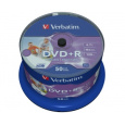 VERBATIM DVD+R(50-Pack)Cake/Print/16x/4.7GB/NoID