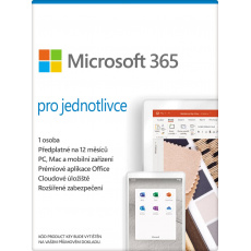 Microsoft 365 pro jednotlivce Mac/Win All Lng 1 rok, elektronická licence