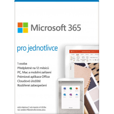 Microsoft 365 pro jednotlivce Mac/Win All Lng 1 rok, elektronická licence Microsoft 365 pro jednotlivce Mac/Win All Lng 1 rok, elektronická licence