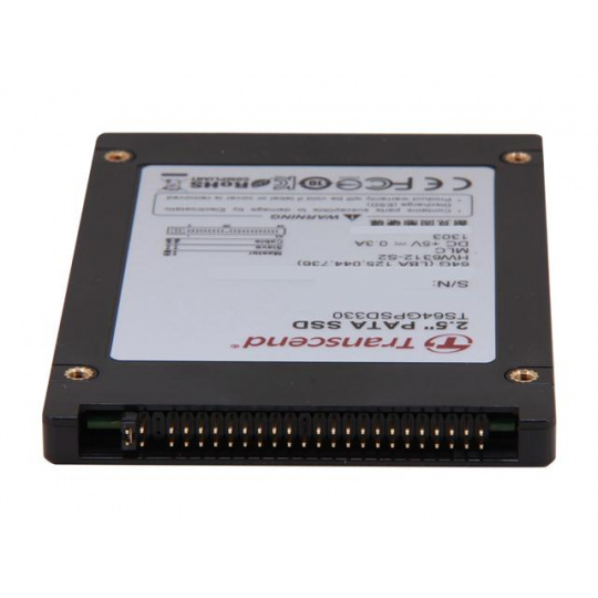 SSD disk Transcend SSD330 64GB  2.5", IDE, čtení/zápis 119MB/67MB/s, MLC