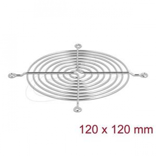 Delock Mřížka ventilátoru, 120 x 120 mm, stříbrná