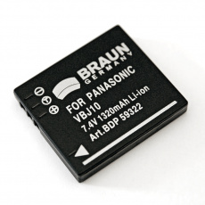 Braun akumulátor PANASONIC BCE10, VBJ10, S008, Leica BP-DC6, Ricoh DB-70, 1320mAh Braun akumulátor PANASONIC BCE10, VBJ10, S008, Leica BP-DC6, Ricoh DB-70, 1320mAh