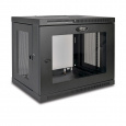 Skříň SmartRack 9U, Mini Rack, Š=600mm, Hl=450mm, hloubka pro přepínače, prosklené dveře, na stěnu