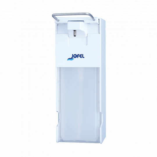 Dávkovač Jofel na dezinfekci a tekuté mýdlo, s loketní pákou