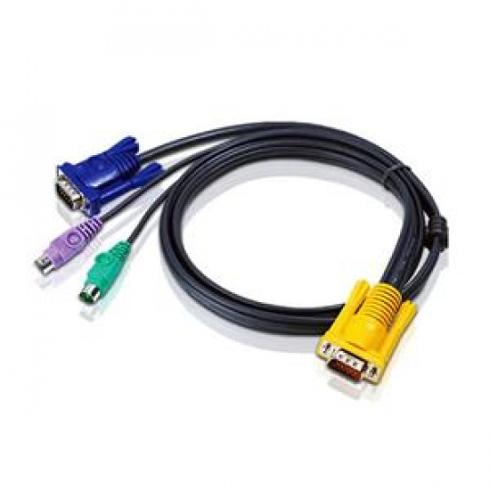 ATEN integrovaný kabel 2L-5201P pro KVM PS/2,  1,2 M