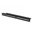 LANBERG PATCH PANEL BLANK 24 PORTŮ 1U PRO MODULY KEYSTONE ČERNÝ