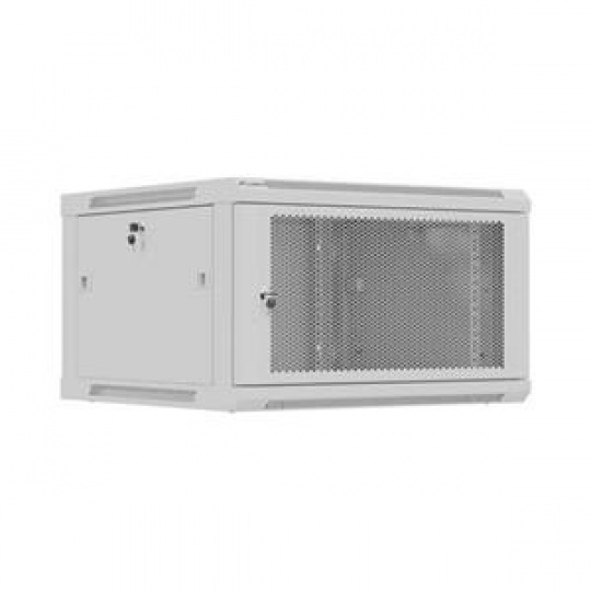 LANBERG NÁSTĚNNÁ INSTALAČNÍ SKŘÍŇ 19" 6U 600X600 ŠEDÉ PERFOROVANÉ DVEŘE (PLOCHÉ BALENÍ)