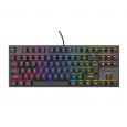 Genesis herní mechanická klávesnice THOR 303/TKL/RGB/Outemu Peach Silent/Drátová USB/US layout/Černá
