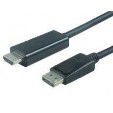 Kabel DisplayPort 1.2 na HDMI 2.0, PremiumCord , 2m, černý