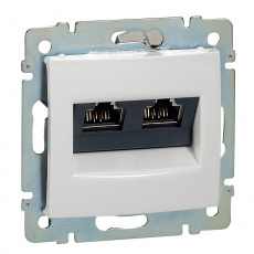 Valena zásuvka datová 2xRJ45 STP 10G bílá Valena zásuvka datová 2xRJ45 STP 10G bílá