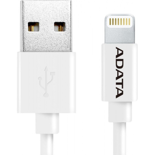 ADATA Lightning kabel MFi 1m bílý