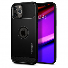 Ochranný kryt Spigen Rugged Armor pro Apple iPhone 12/iPhone 12 Pro (6,1") černý Ochranný kryt Spigen Rugged Armor pro Apple iPhone 12/iPhone 12 Pro (6,1") černý