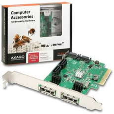 AXAGON PCES-SH4, PCIe 2-Lane řadič - 4x int./2x ext. SATA 6G HyperDuo AXAGON PCES-SH4, PCIe 2-Lane řadič - 4x int./2x ext. SATA 6G HyperDuo
