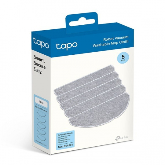 TP-Link Tapo RVA301 Omyvatelná utěrka na mop pro robotický vysavač Tapo (5 ks)