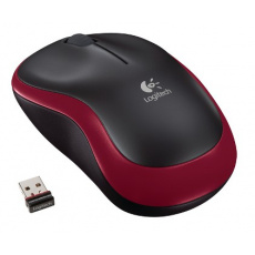 myš Logitech Wireless Mouse M185, nano USB, červená