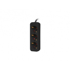 LANBERG NAPÁJECÍ LIŠTA  1,5 M 3X ZÁSUVKY SCHUKO KVALITNÍ MĚDĚNÝ KABEL ČERNÝ