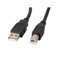 LANBERG USB-A(M)-&gt;USB-B(M) 2.0 KABEL 1M ČERNÝ FERITOVÝ