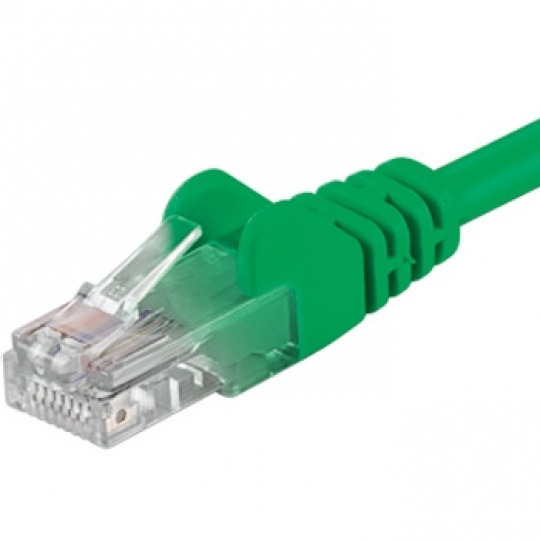 PremiumCord Patch kabel UTP RJ45-RJ45 level CAT6, 10m, zelená