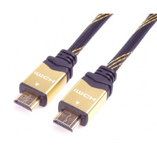 kabel HDMI 2.0, 0,5m, zlacené konektory, designový