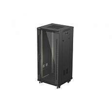 LANBERG 19" VOLNĚ STOJÍCÍ RACKOVÁ SKŘÍŇ 27U/600X600 (FLAT PACK) S PROSKLENÝMI DVEŘMI ČERNÁ