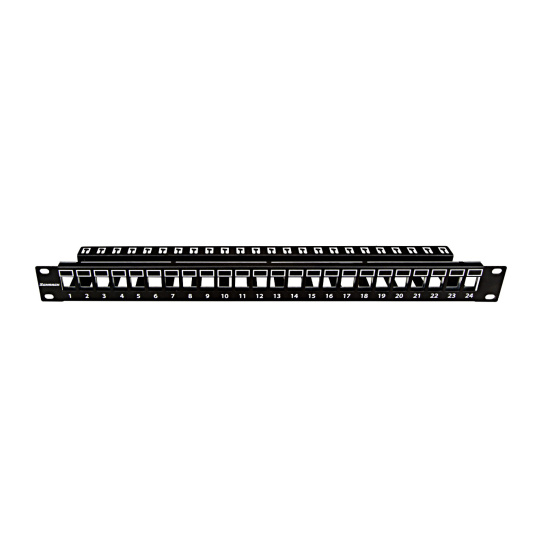 19"patchpanel AMPARO pro 24 keystone SFA/SFB neosazený, 1U