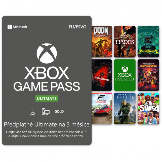 ESD XBOX - Game Pass Ultimate - předplatné na 3 měsíce (EuroZone)