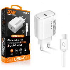 Aligator POWER DELIVERY 20W, USB-C, bílá, USB-C/USB-C kabel Aligator POWER DELIVERY 20W, USB-C, bílá, USB-C/USB-C kabel