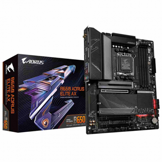 GIGABYTE AM5 B650 AORUS ELITE AX, AMD B650, 4xDDR5, 1xDP, 1xHDMI, WI-FI