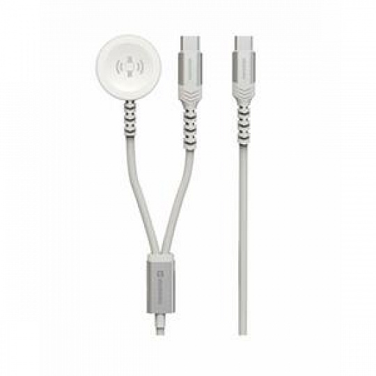 SWISSTEN OPLETENÝ MAGNETICKÝ KABEL 2v1 PRO APPLE WATCH A USB-C, USB-C 1.2 M BÍLÝ SWISSTEN OPLETENÝ MAGNETICKÝ KABEL 2v1 PRO APPLE WATCH A USB-C, USB-C 1.2 M BÍLÝ
