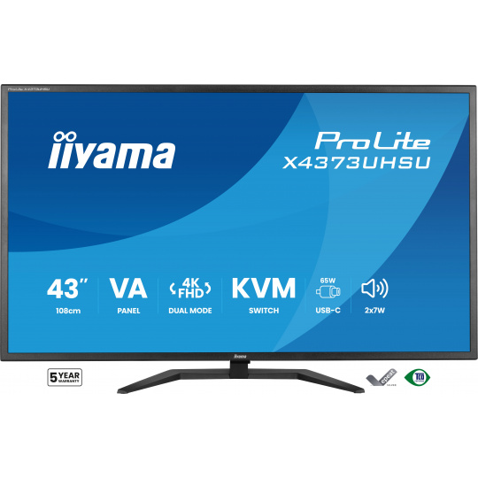 iiyama ProLite/X4373UHSU-B2/42,5"/VA/4K UHD/60Hz/3ms/Černá/3R