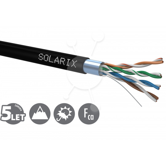 Instalační kabel Solarix CAT5E FTP PE Fca venkovní 305m/box SXKD-5E-FTP-PE