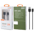 Datový kabel , USB-C, 2A, 1m, prodloužený konektor 9mm, černý