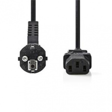Nedis CEGB10000BK20 - Napájecí Kabel | Úhlová zástrčka Schuko - IEC-320-C13 | 2 m | Černá barva Nedis CEGB10000BK20 - Napájecí Kabel | Úhlová zástrčka Schuko - IEC-320-C13 | 2 m | Černá barva