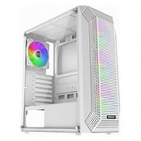 EVOLVEO Xenon, skříň ATX, 4x ARGB ventilátor 120mm, přední panel airflow mesh, bílá