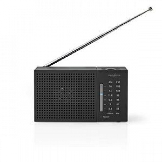 Nedis RDFM1200BK - FM Rádio Přenosné | AM / FM | Napájení z baterie | Analogový |  1.5 W | IP20 | Černá