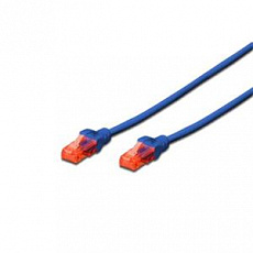 Digitus Patch Cable, CAT 6 UTP, AWG 26, měď, modrý 0,5m