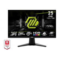 MSI MAG/255XF/24,5"/IPS/FHD/300Hz/0,5ms/Černá/3R MSI MAG/255XF/24,5"/IPS/FHD/300Hz/0,5ms/Černá/3R