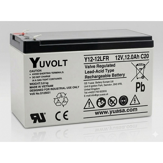 Yuasa YUVOLT Y12-12FR F2 VdS (12V; 12Ah) Yuasa YUVOLT Y12-12FR F2 VdS (12V; 12Ah)