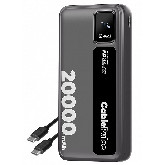 OBAL:ME CablePulse Powerbanka 20000mAh 22,5W Black OBAL:ME CablePulse Powerbanka 20000mAh 22,5W Black