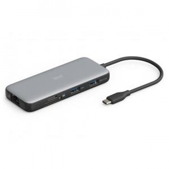Digitus USB-C dokovací stanice, 7 portů: 1× HDMI, 3× USB 3.2 Gen 2, 1× RJ45, 1× SD, 1× MicroSD, 1× PD