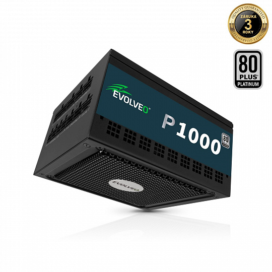 EVOLVEO P1000, 1000W/ ATX 3.1/ 80+ PLATINUM/