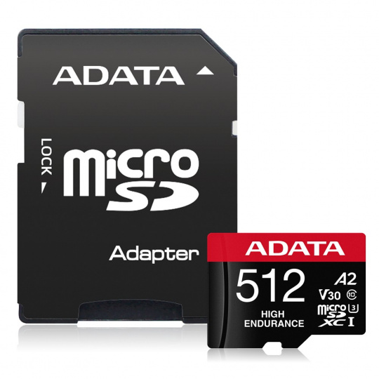 ADATA 512GB MicroSDXC UHS-I U3 V30S HIGH + adapter