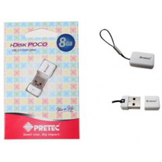 Pretec USB 2.0 i-Disk Poco 8GB - Bílý Pretec USB 2.0 i-Disk Poco 8GB - Bílý