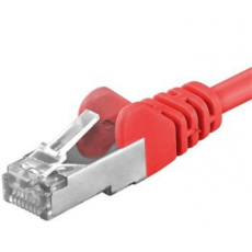 PremiumCord Patch kabel CAT6a S-FTP, RJ45-RJ45, AWG 26/7 1,5m, červená