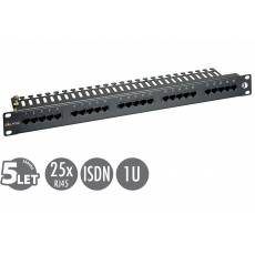 19" ISDN panel Solarix 25 x RJ45 černý 1U SX25-ISDN-BK 19" ISDN panel Solarix 25 x RJ45 černý 1U SX25-ISDN-BK