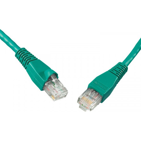 SOLARIX patch kabel CAT6 UTP PVC 2m zelený snag-proof