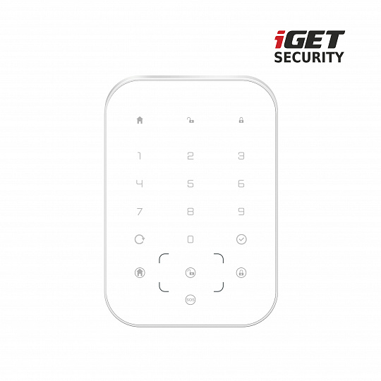 iGET SECURITY MP13 - bezdrátová klávesnice s RFID čtečkou pro alarm M6-4G, napájení 4x AA v balení iGET SECURITY MP13 - bezdrátová klávesnice s RFID čtečkou pro alarm M6-4G, napájení 4x AA v balení