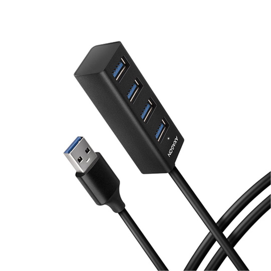 USB hub AXAGON HUE-M1AL USB A 3.2 na 4x USB A 3.2 s kabelem 1,2m, černý USB hub AXAGON HUE-M1AL USB A 3.2 na 4x USB A 3.2 s kabelem 1,2m, černý